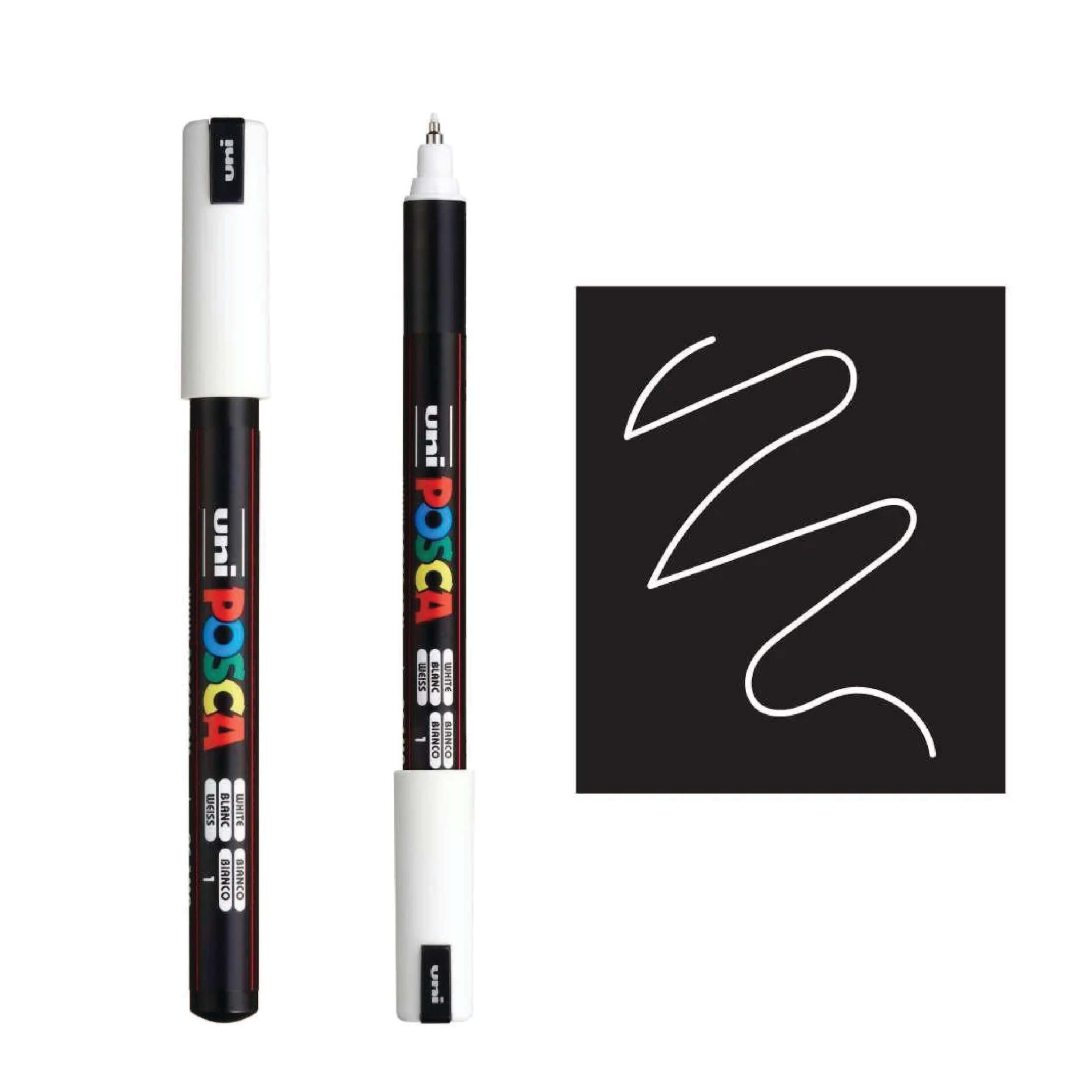 Marker Extra Fine Tip 0.7mm White POSCA Uni